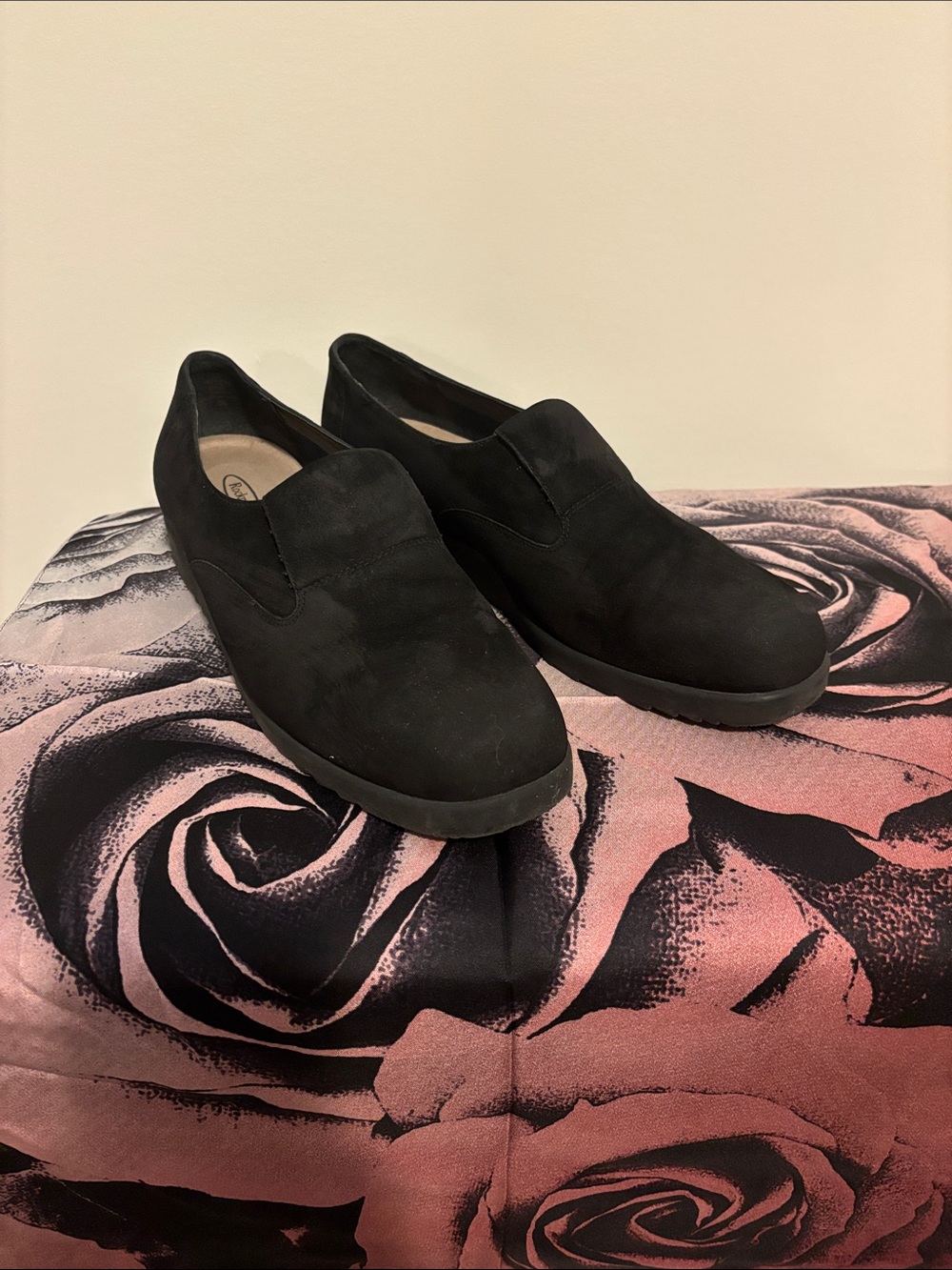 Rockport Black Suede Slip-On Loafers